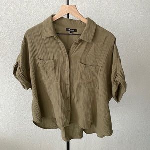 Madewell Olive Button Down Shirt